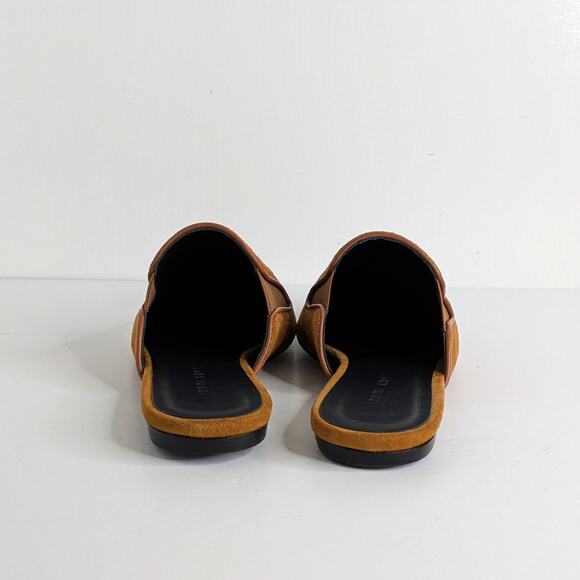 NWT Jenni Kayne Suede Mules Cognac Saddle Brown Pointed Toe Flats EU 39 - Picture 5 of 13